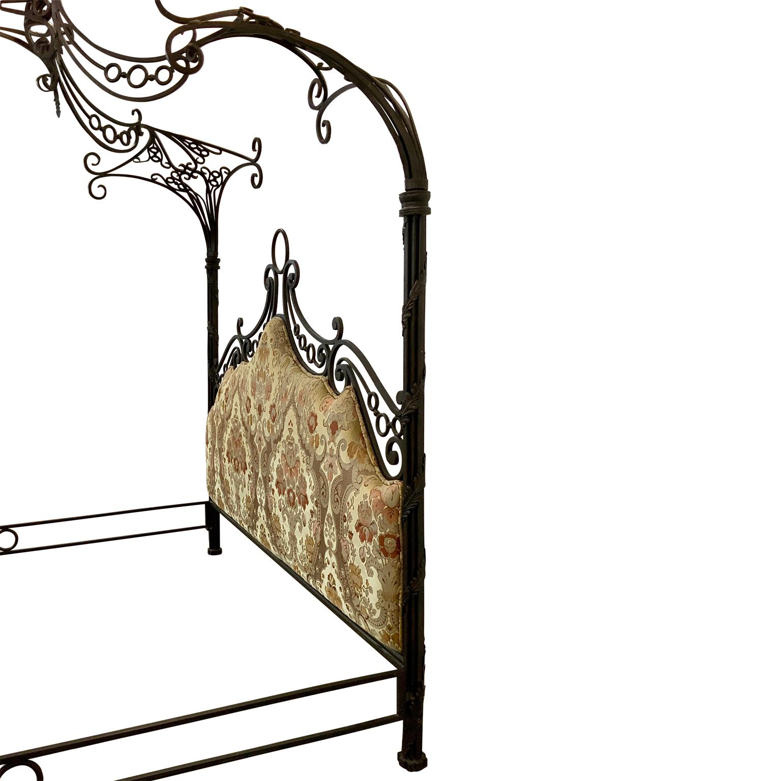 antique iron canopy bed