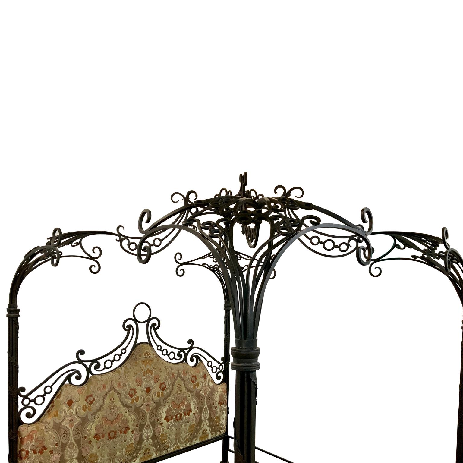 Baroque Incredible Phyllis Morris Custom Wrought Iron Canopy Bed XL King