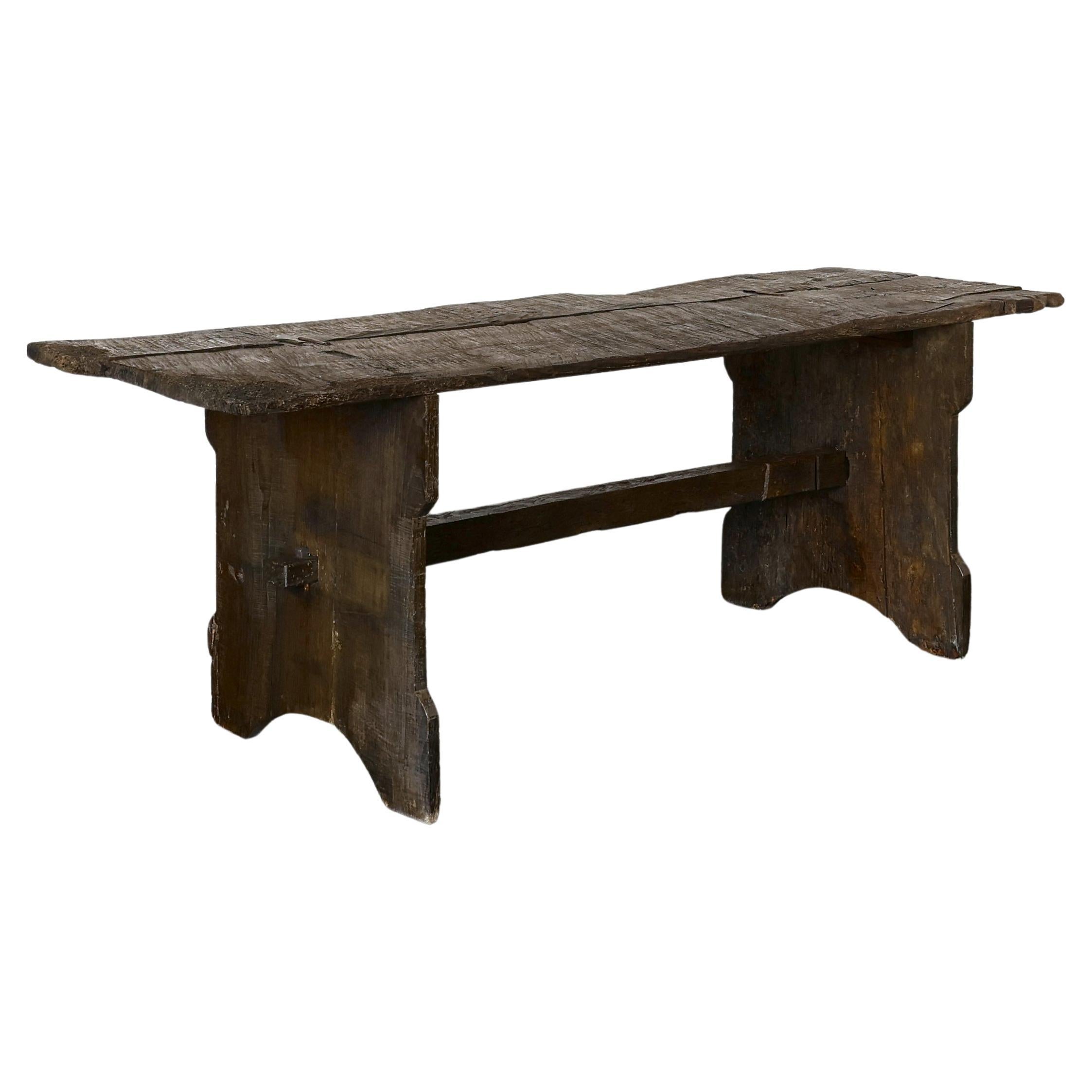 Unglaubliche primitive Navarra-Bergtafel aus dem frühen 19.