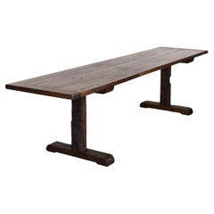 Incredible Primitive XL Late 18th C. Walnut Mountain Dinning Table
