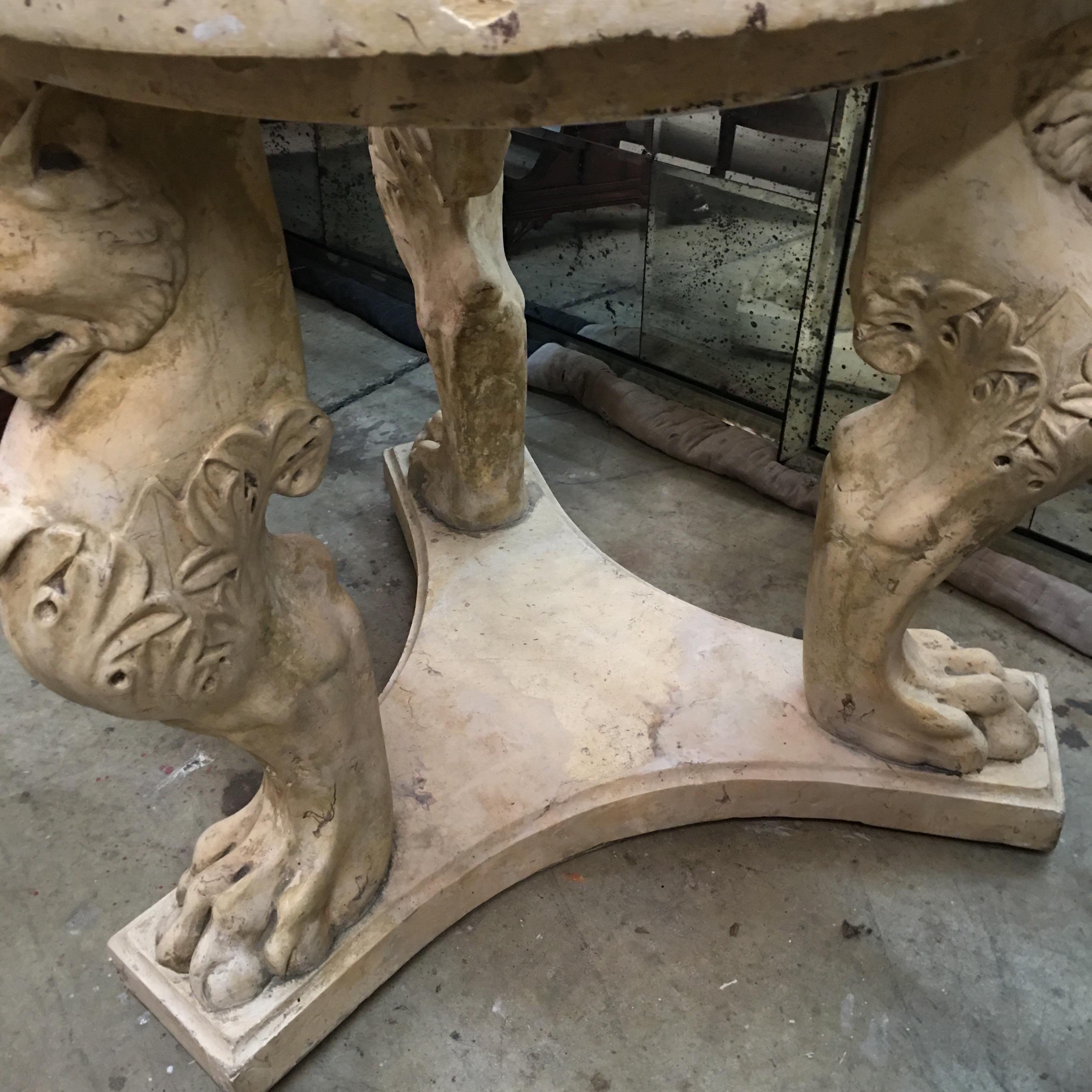 Incroyable et rare table centrale Scagliola Grand Tour italienne du 19ème siècle en vente 1