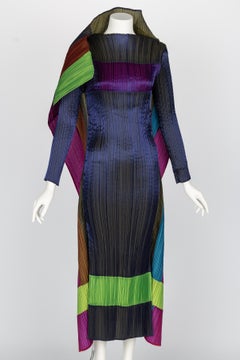 Incredible Rare Issey Miyake Pleats Please Avant Garde Color Block Dress