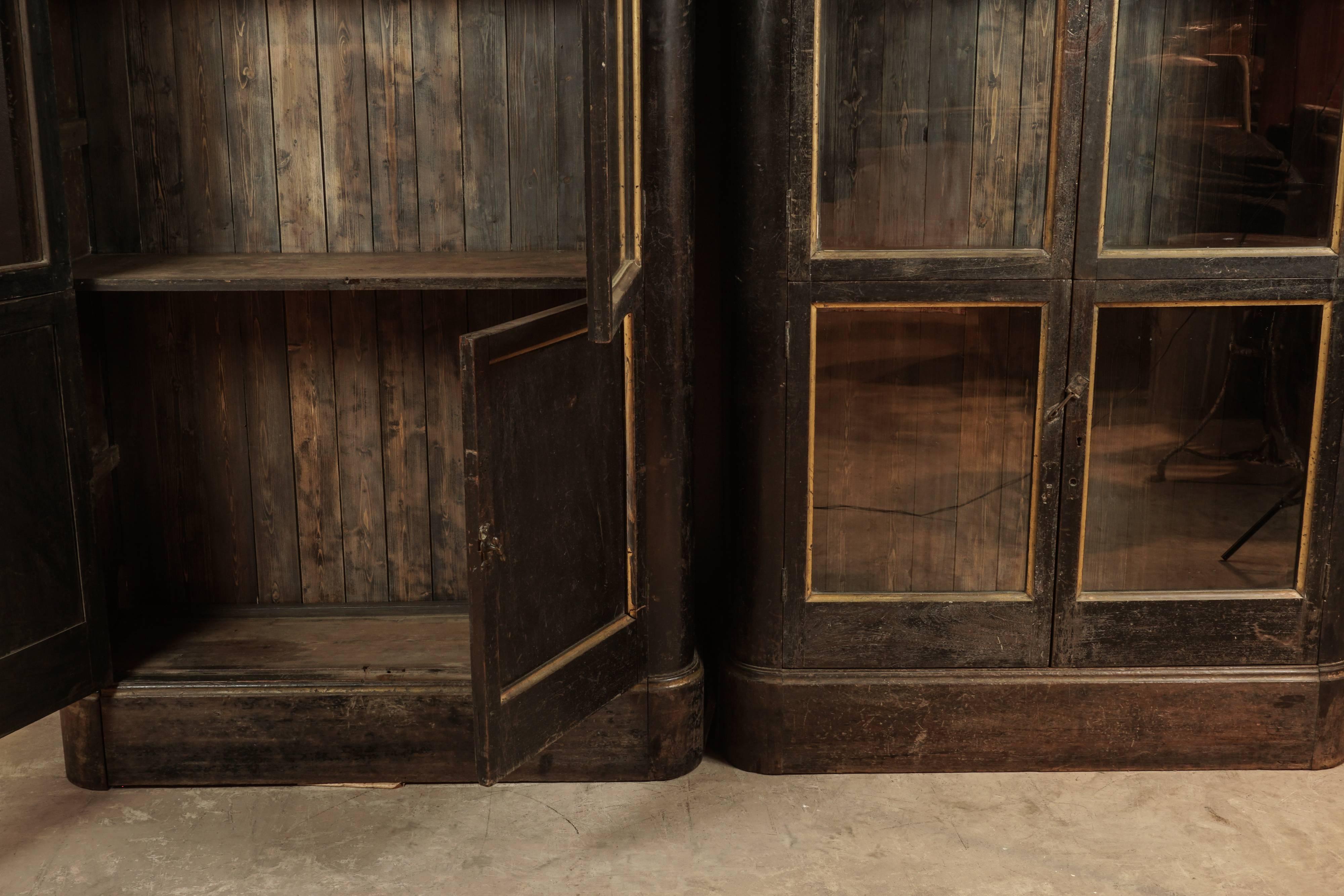 Incredible Rare Pair of Apothecary Cabinets from England, circa 1880 8