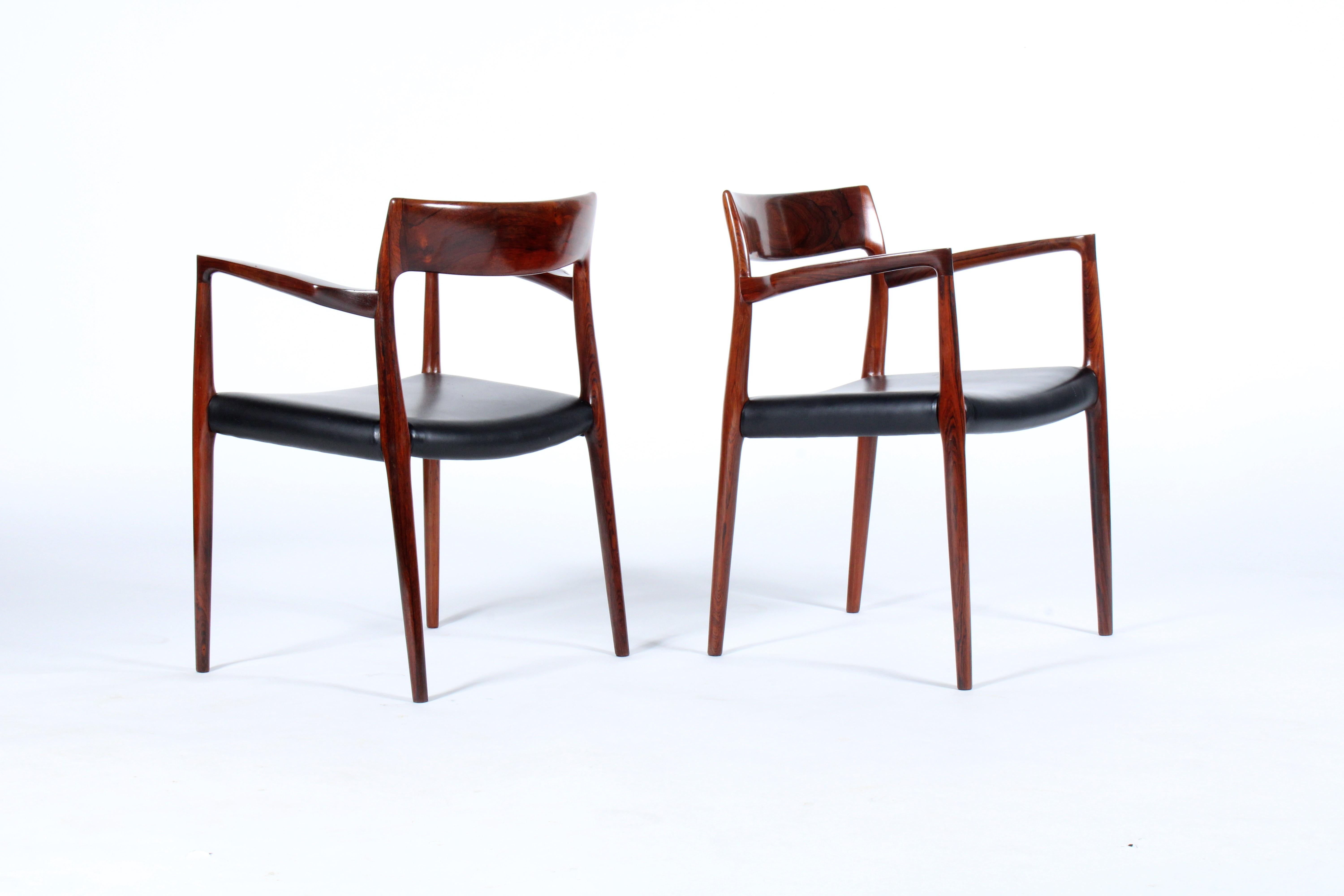 Incredible rare set of eight Niels Otto Moller Model 57 chairs in rosewood 4