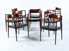 Incredible rare set of eight Niels Otto Moller Model 57 chairs in rosewood