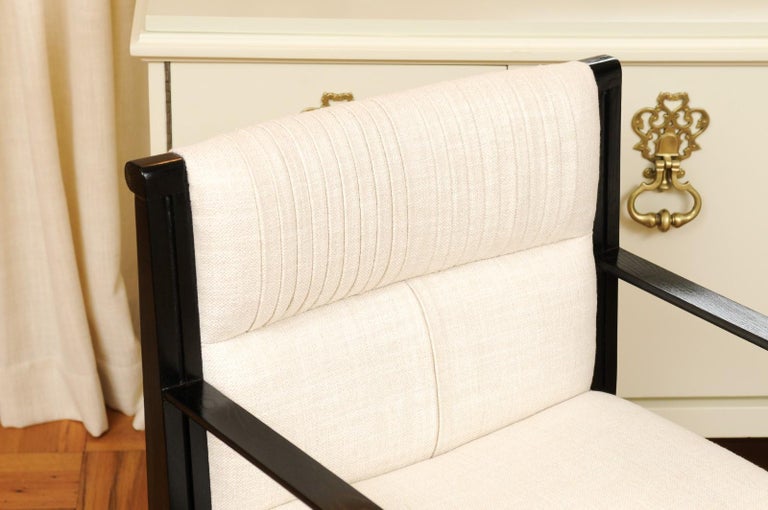 Incredible Set of 14 Cerused Oak Dining Chairs by John Saladino for Baker For Sale at 1stDibs