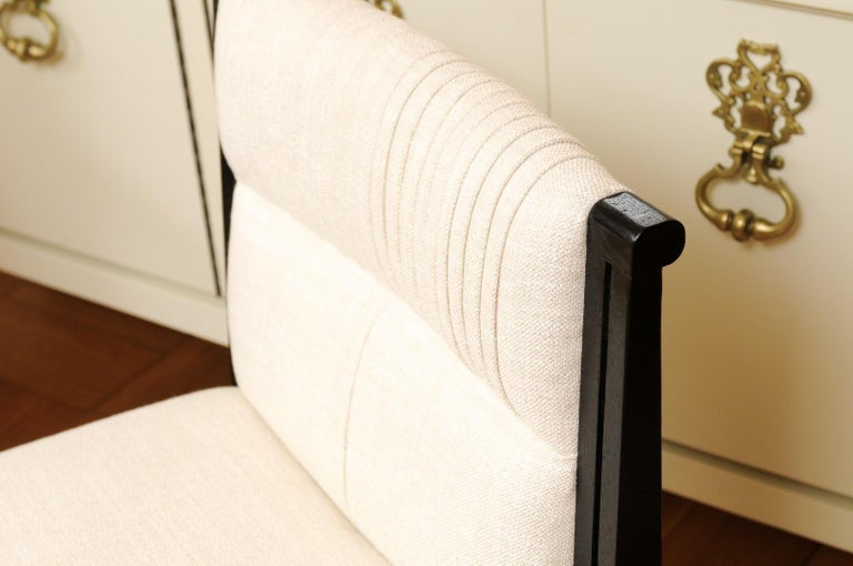 Incredible Set of 14 Cerused Oak Dining Chairs by John Saladino for Baker For Sale at 1stDibs