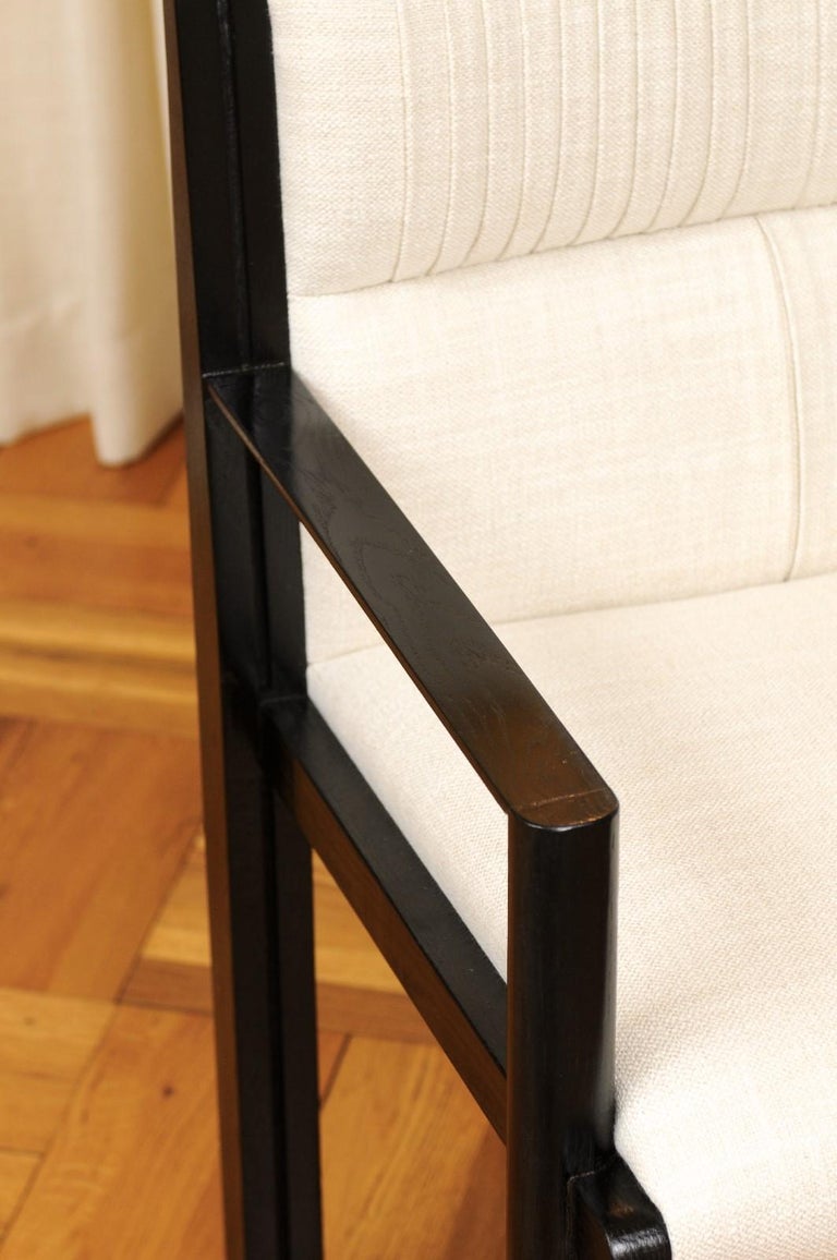 Incredible Set of 14 Cerused Oak Dining Chairs by John Saladino for Baker For Sale at 1stDibs