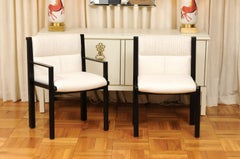 Incroyable ensemble de 14 chaises de salle à manger en chêne cérusé de John Saladino pour Baker