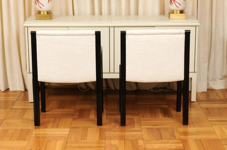 Incredible Set of 14 Cerused Oak Dining Chairs by John Saladino for Baker For Sale at 1stDibs