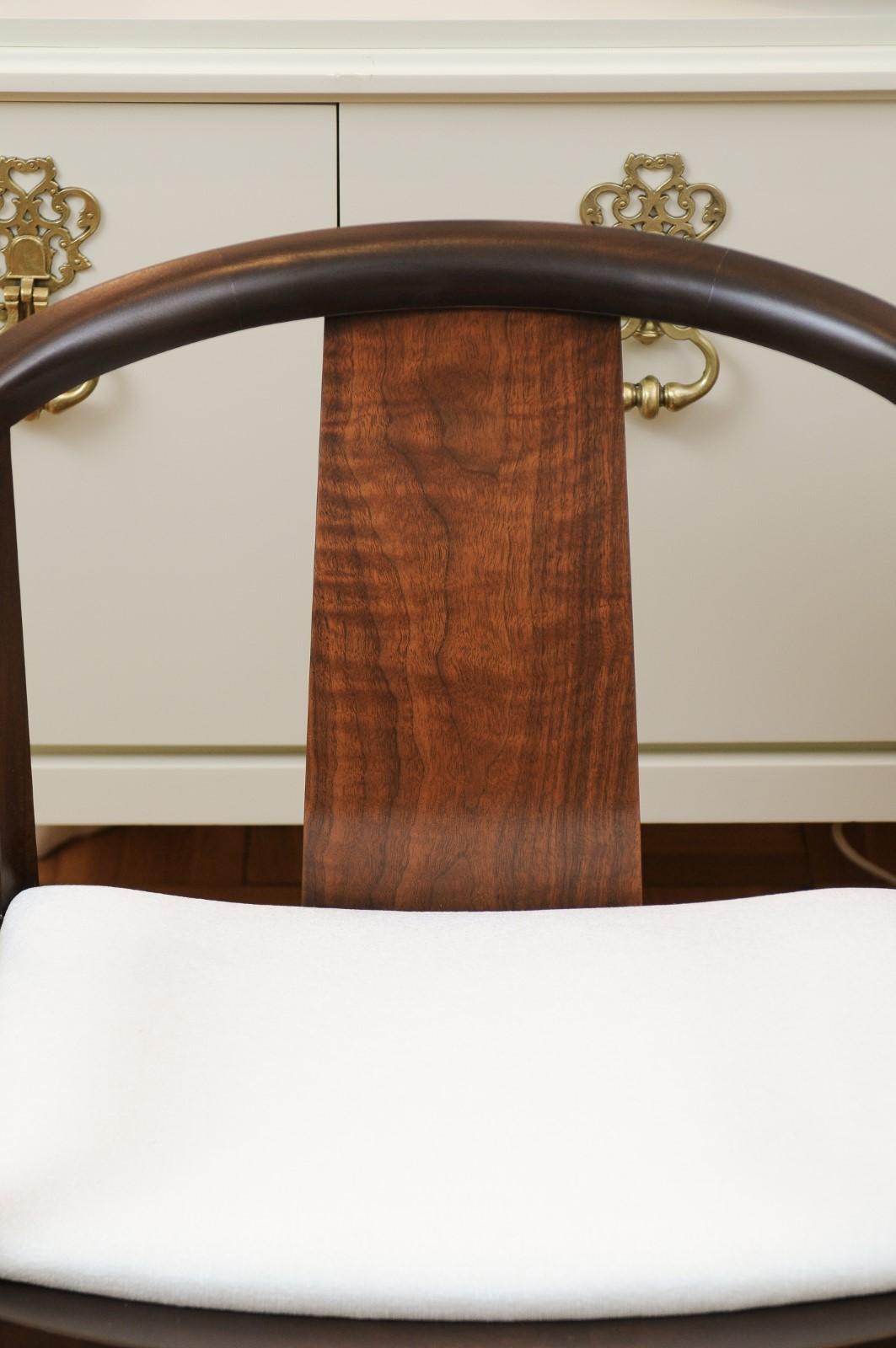 Incredible Set of 14 Rare Walnut Dining Chairs by Michael Taylor, circa 1955 For Sale 6