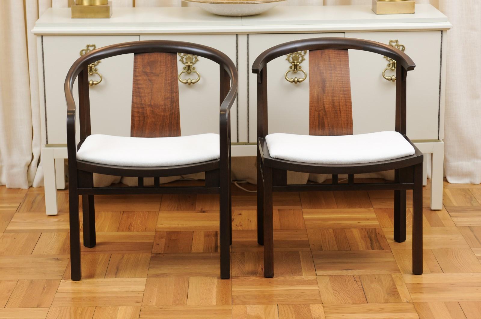 Organic Modern Incredible Set of 14 Rare Walnut Dining Chairs by Michael Taylor, circa 1955 For Sale