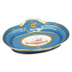 Incredible Sevres Hand Painted Porcelain Jewelled Enamel Bowl