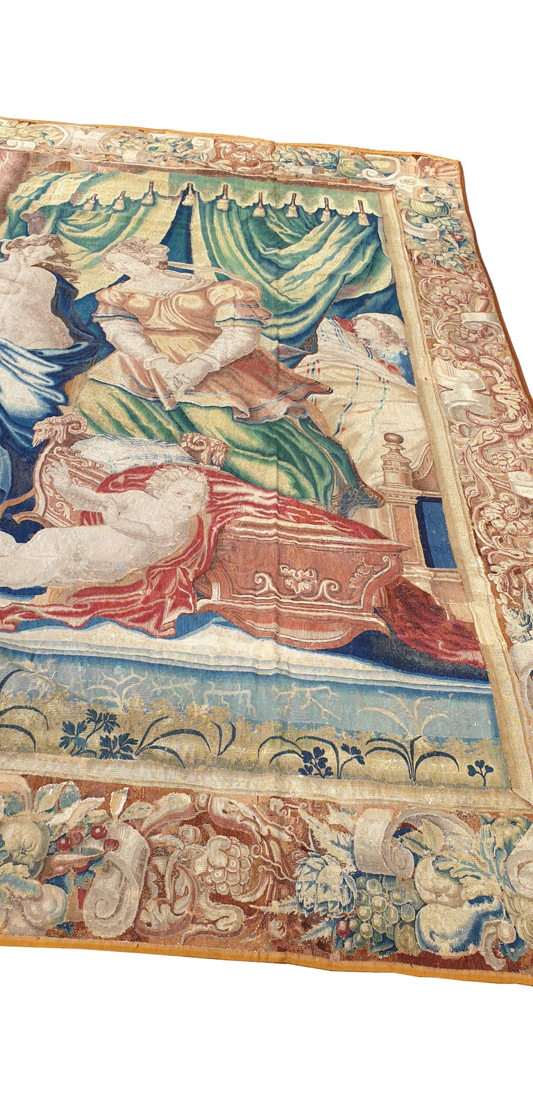 Incredible Tapestry Gobelin 16th Century, "The Birth Of Hercules" For