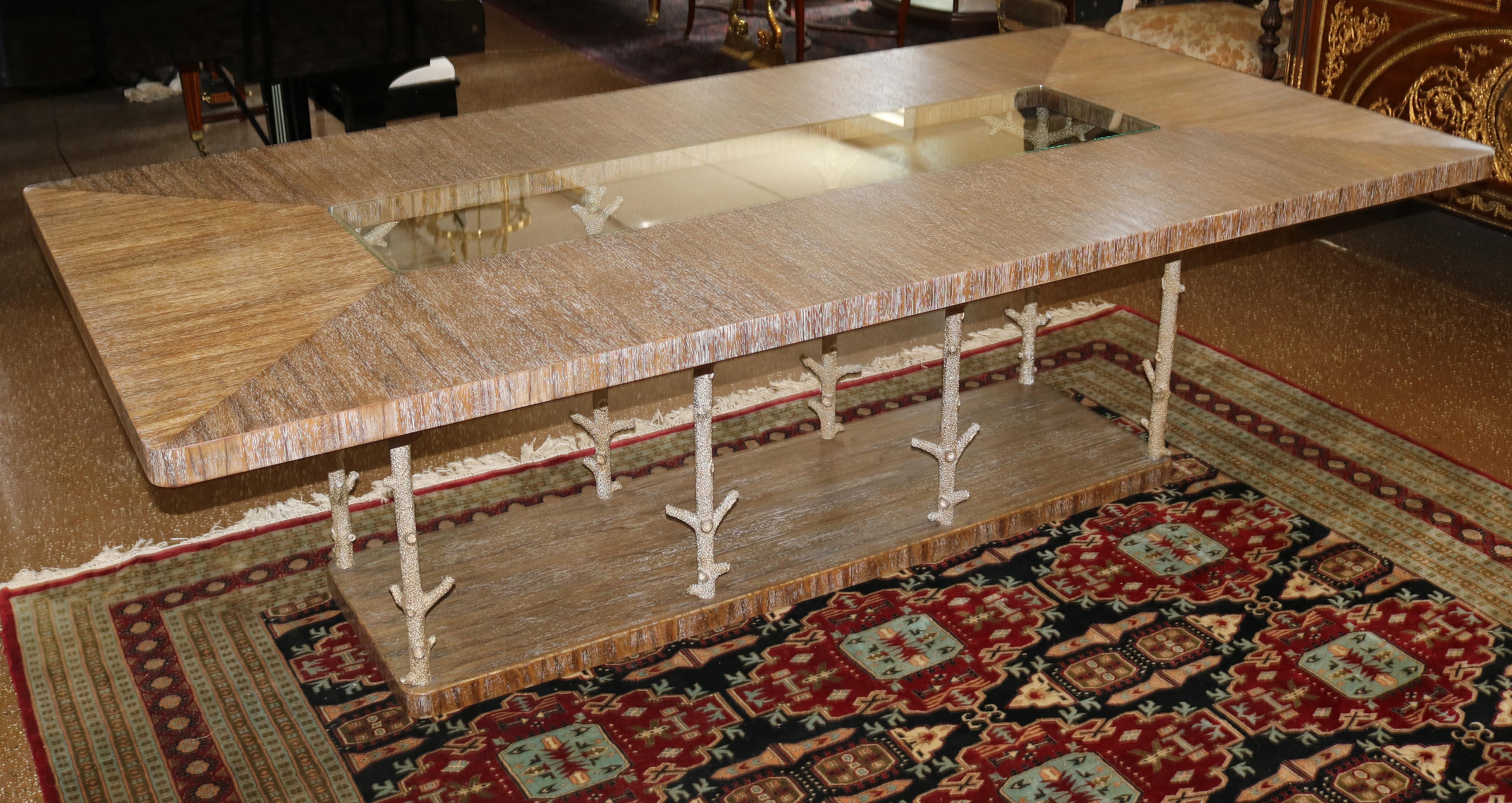 Incredible Theodore Alexander Wynwood II Faux Bois Style Conference Dining Table

Dimensions : 96