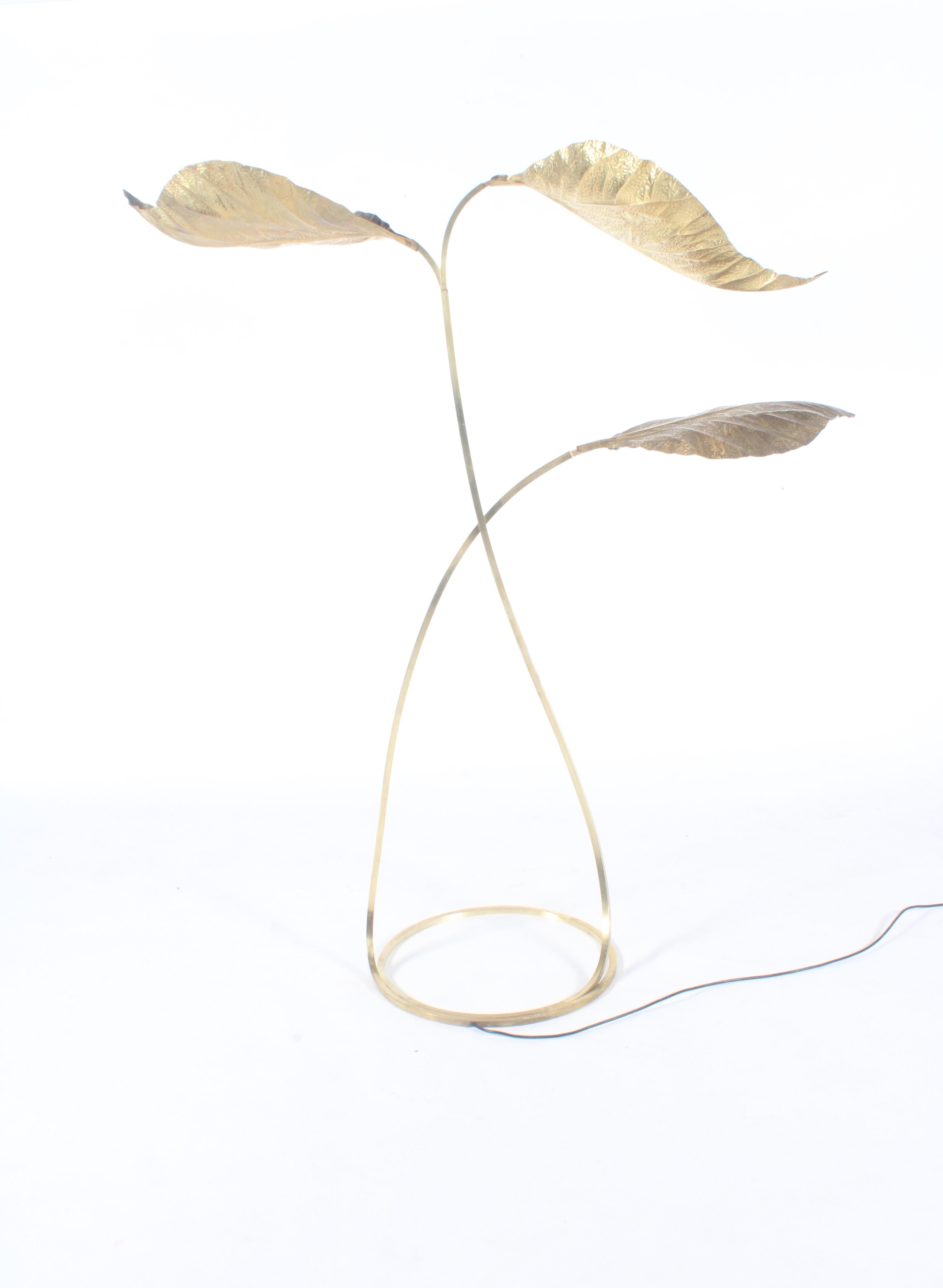 Incredible Three Leaf 'Rababaro'  lamp by Carlo Giorgi for Bottega Gada Milano 6