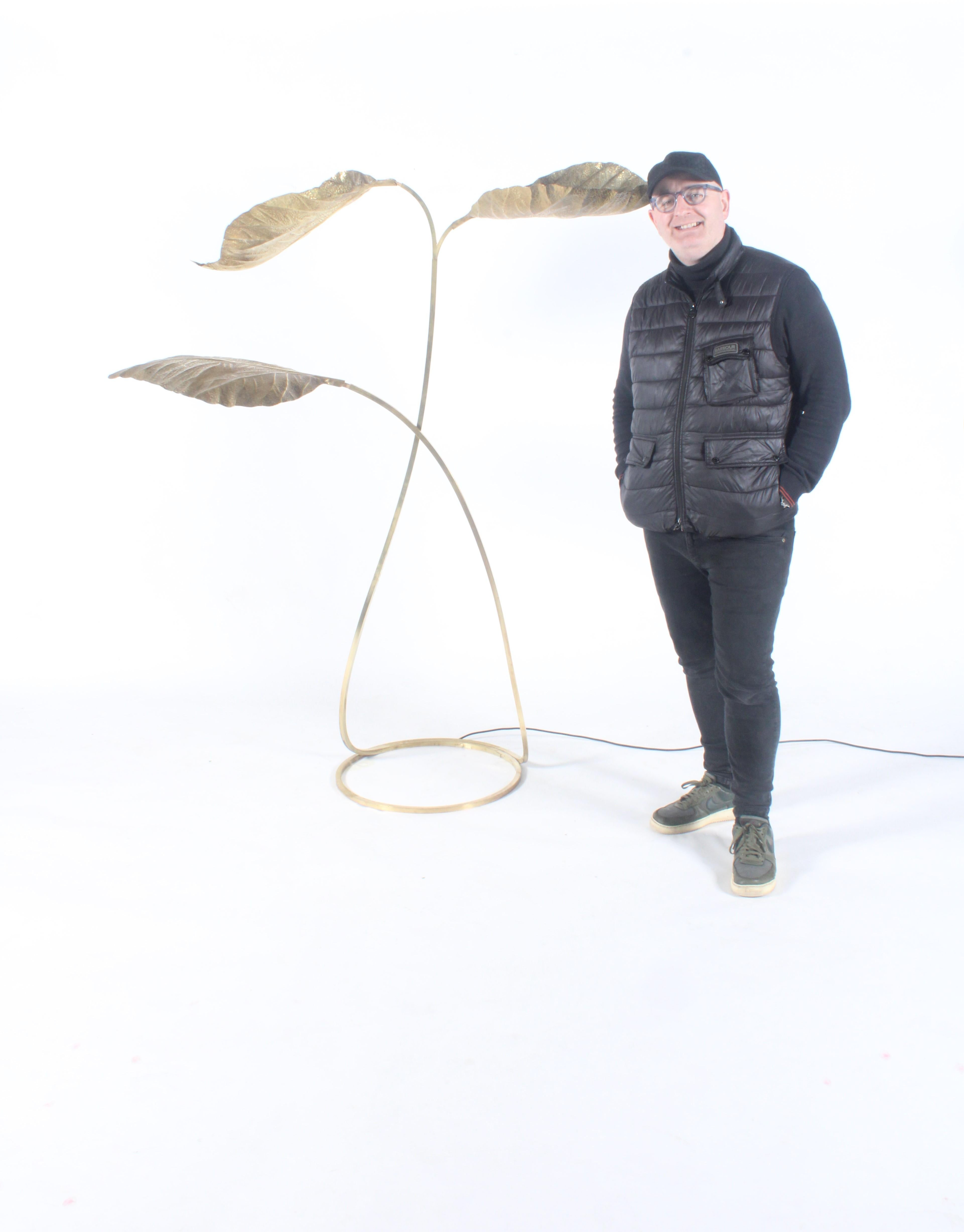 Incredible Three Leaf 'Rababaro'  lamp by Carlo Giorgi for Bottega Gada Milano 12