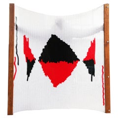 Incredible, Very Large 7 Foot Midcentury Wall Art Tapestry, 1960s-1970s