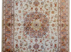 Incredible Vintage Egyptian Silk Tabriz-Style Rug