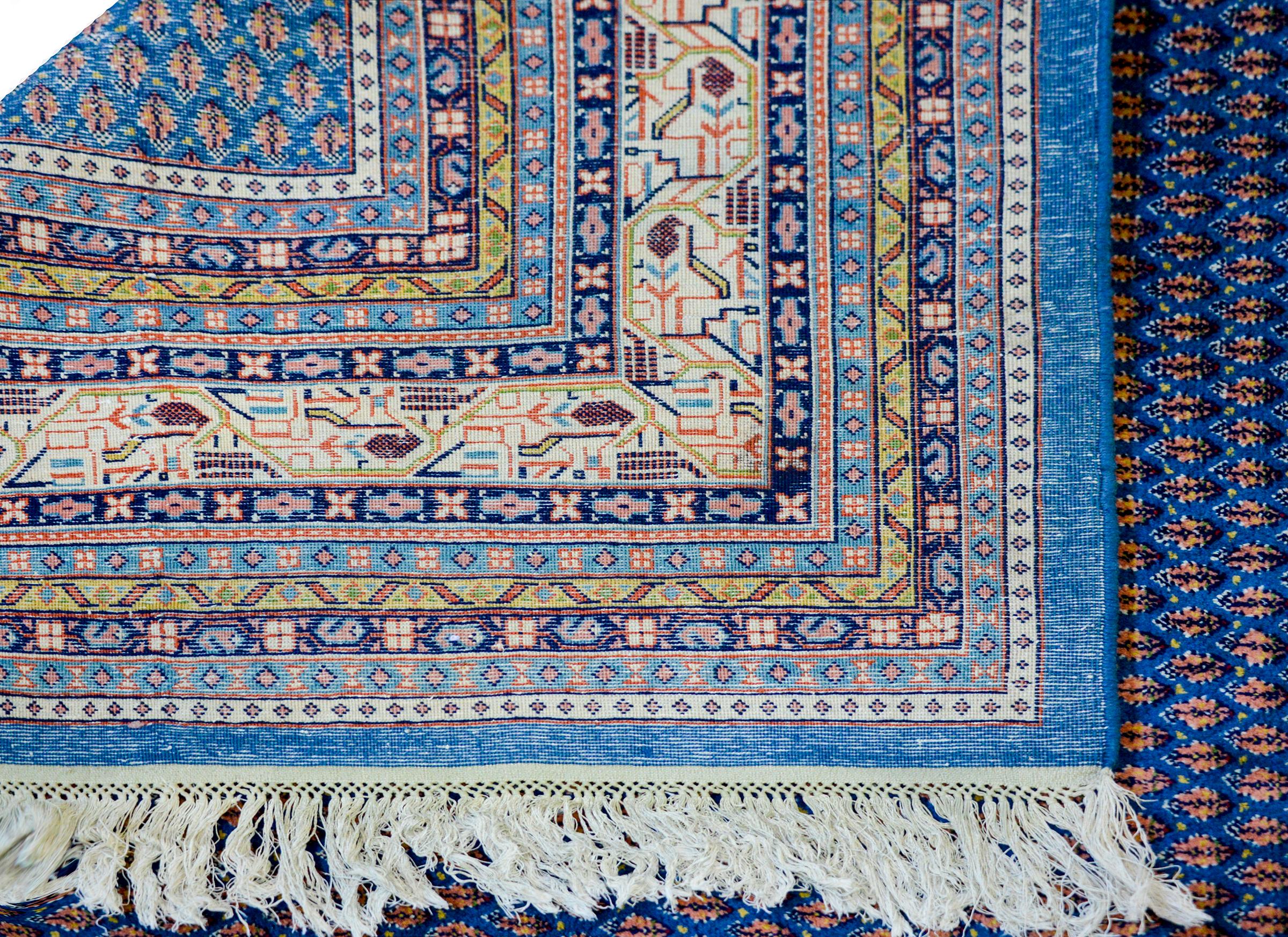 Mid-20th Century Incredible Vintage Seraband Rug For Sale