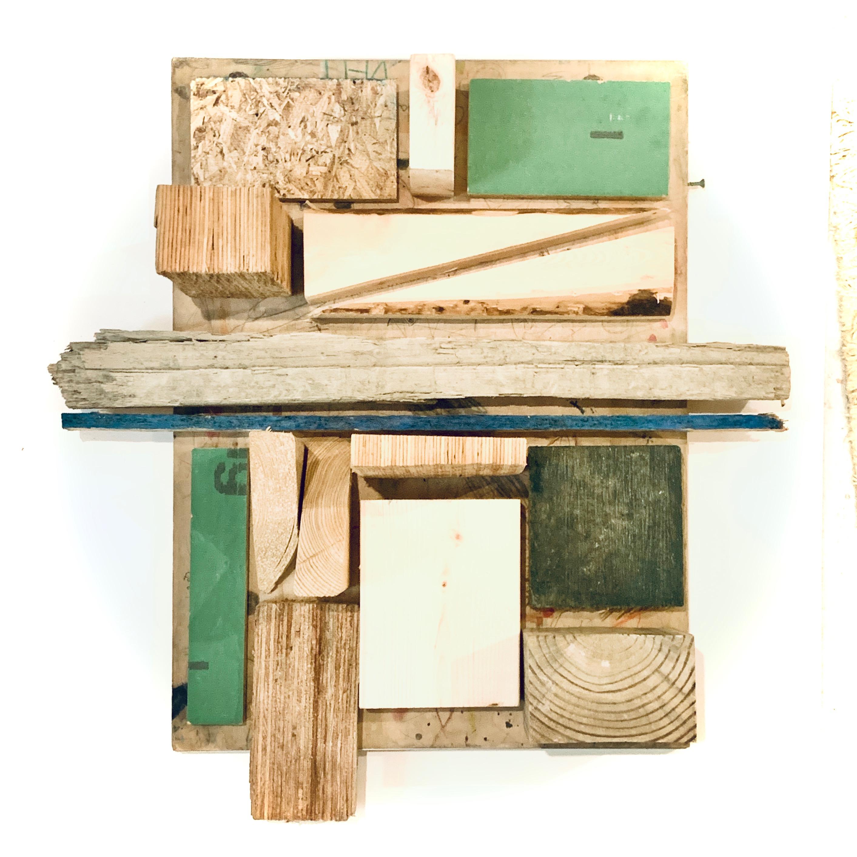 Hand-Crafted Incredible Wall Hanging Sculpture/ Assemblage / Wood Collage by Judy Engel, 2020