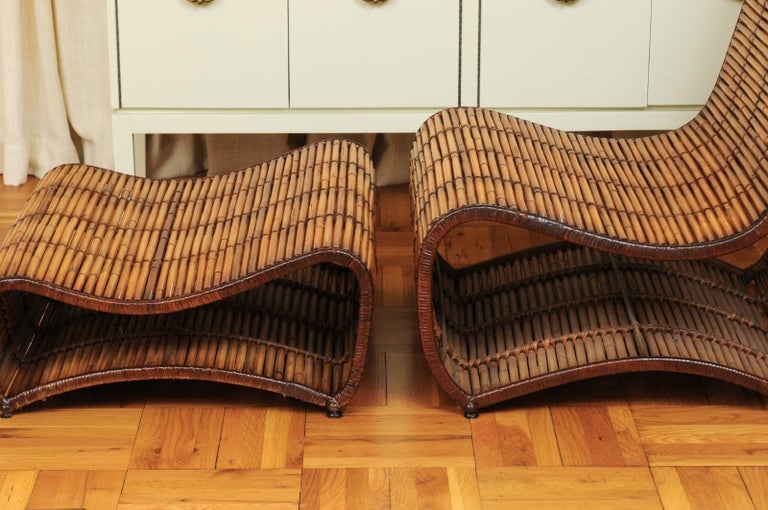 Incredible Wave Slipper Lounge Chair and Ottoman by Danny Ho Fong, circa 1970 For Sale 9