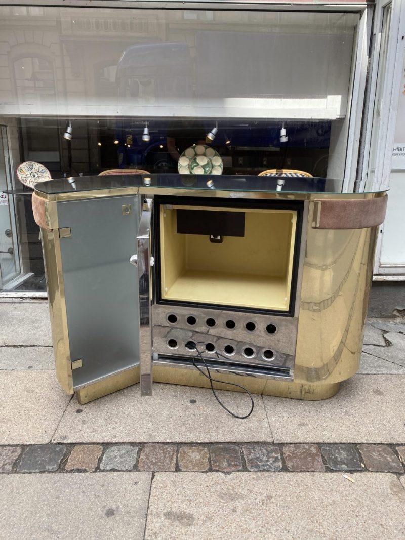 Late 20th Century Incredible Willy Rizzo Bar Counter and Fridge For Sale