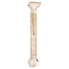 Incredible XL Late Medieval Carved Pedra de Ançã Portugese Column