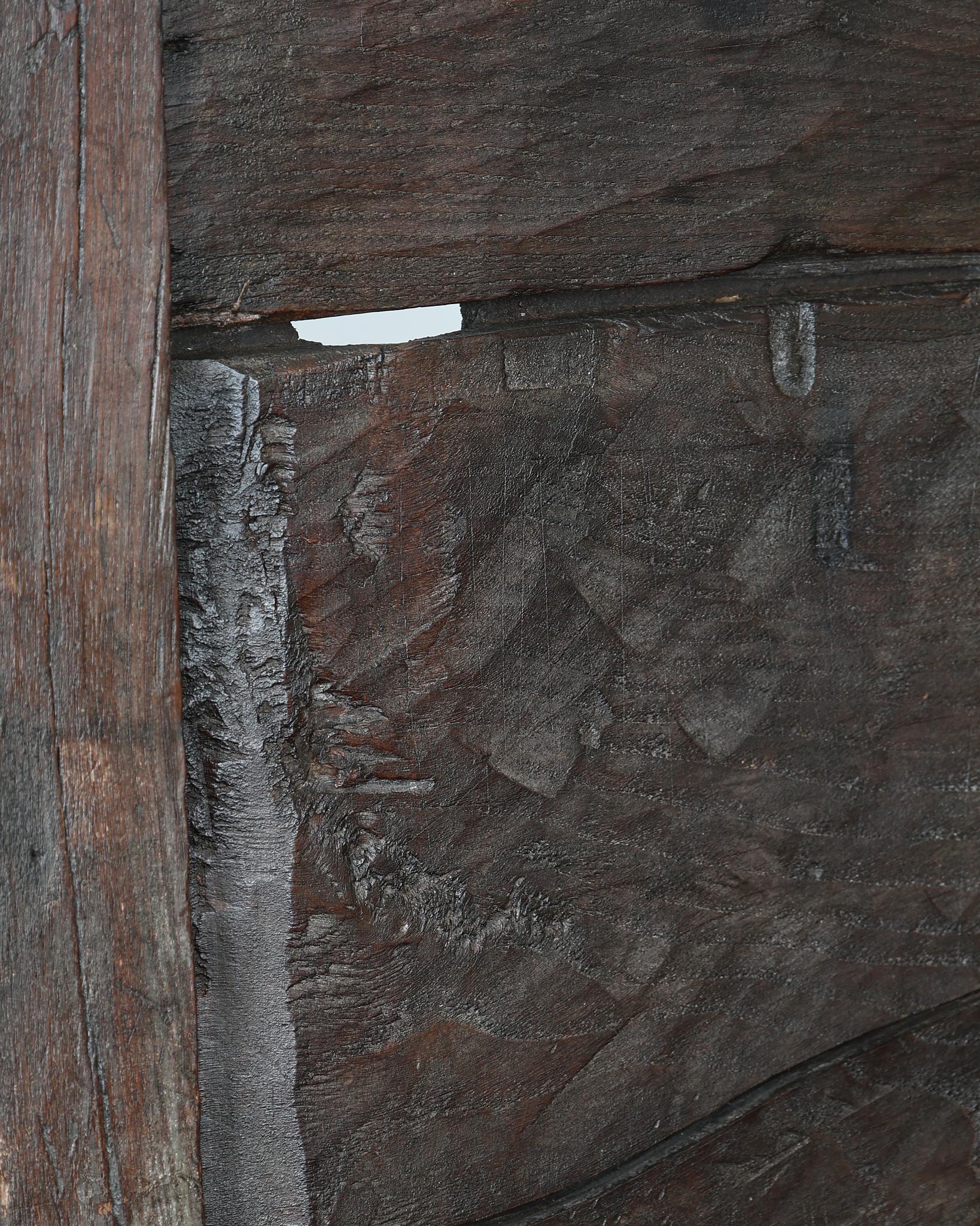 Incroyable banc portugais primitif du 17ème siècle Wabi Sabi en vente 8
