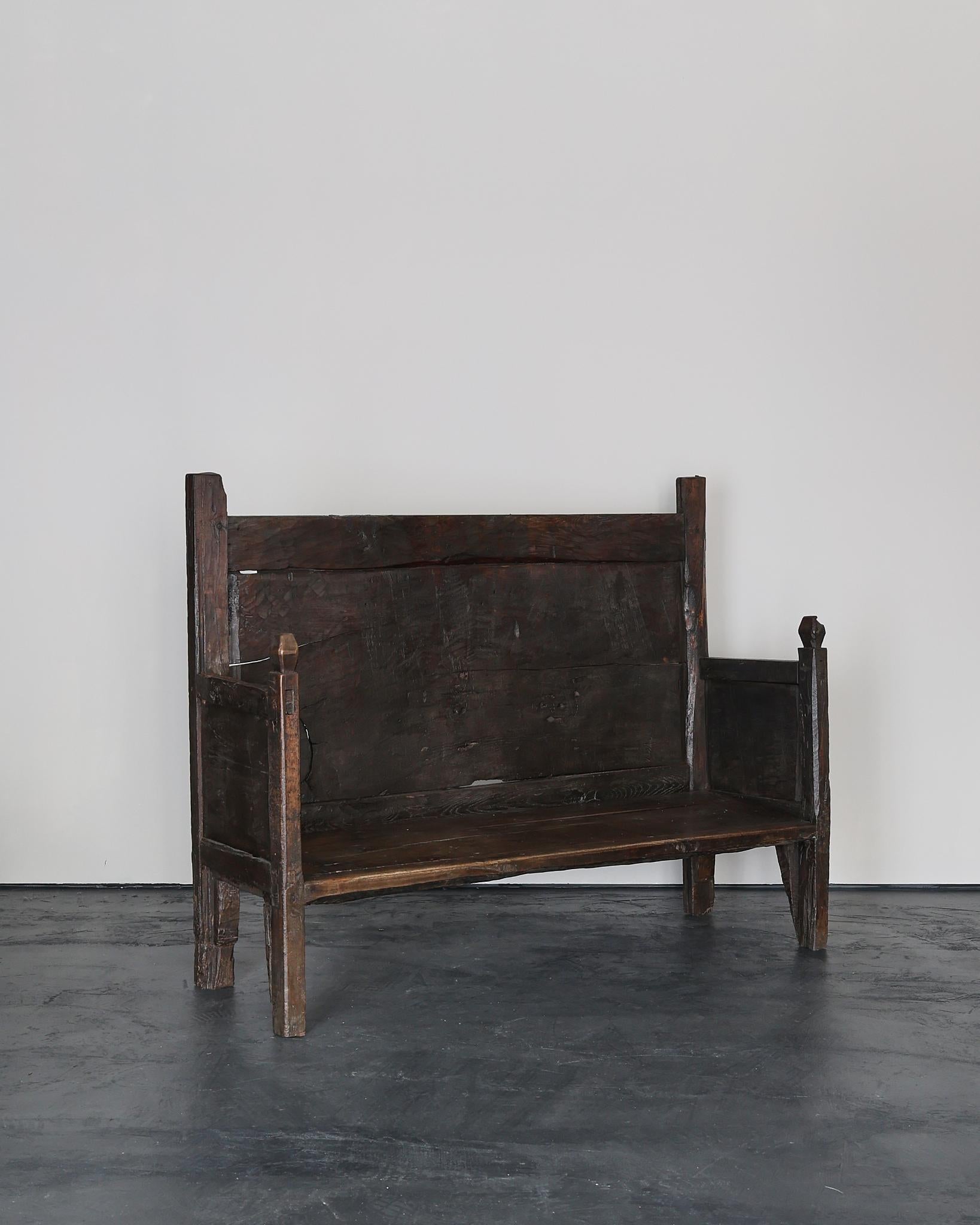 Portugais Incroyable banc portugais primitif du 17ème siècle Wabi Sabi en vente