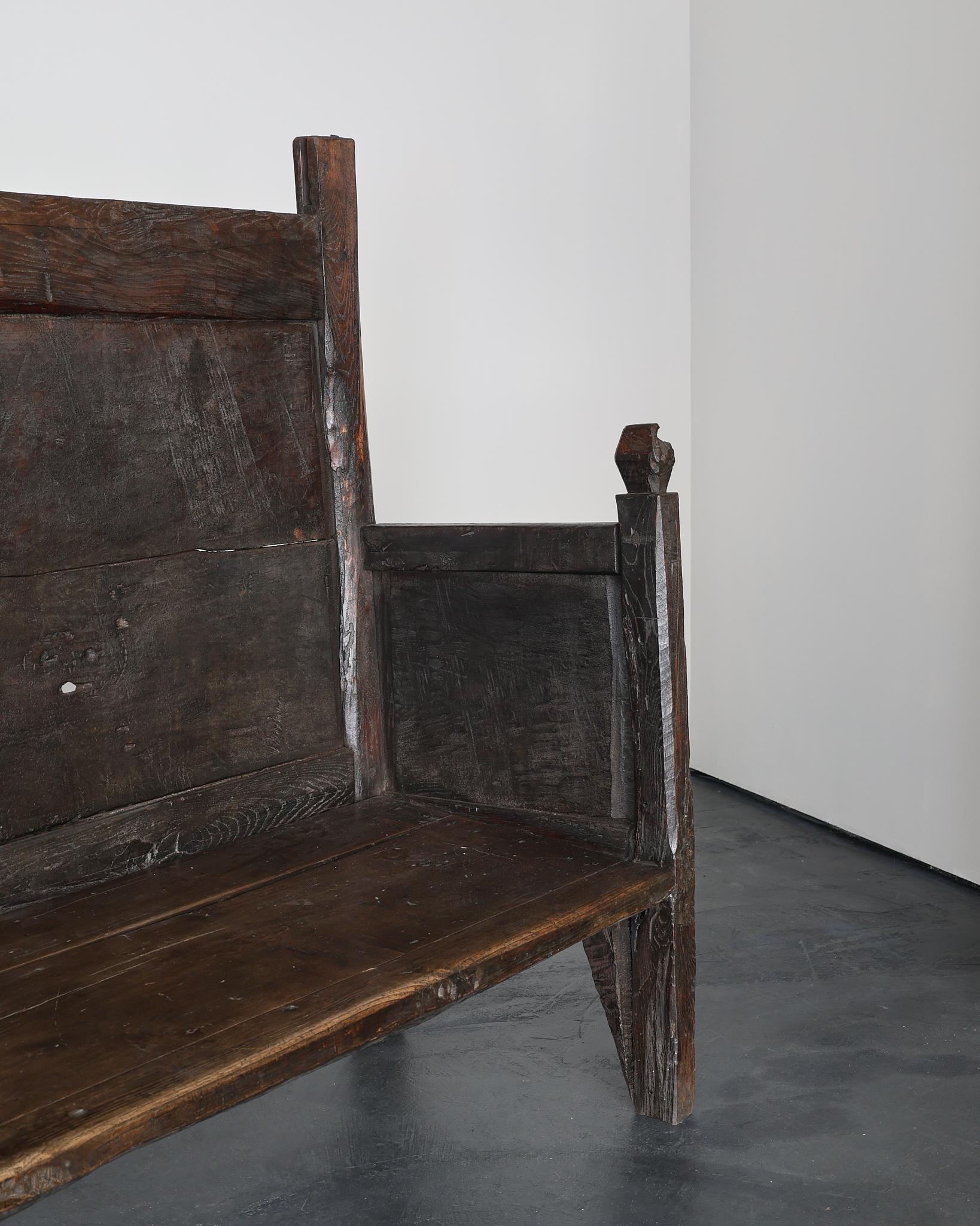 Incroyable banc portugais primitif du 17ème siècle Wabi Sabi en vente 3