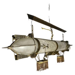 Antique Incredible Zeppelin Hanging Lamp