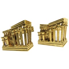 Incredibly Detailed Ancient Ruins 18 Karat Gold 3D Cufflinks