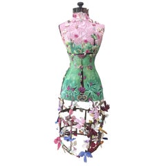 Incredibly Enchanting Mixed-Media Dress Form Sculpture Titled Spring