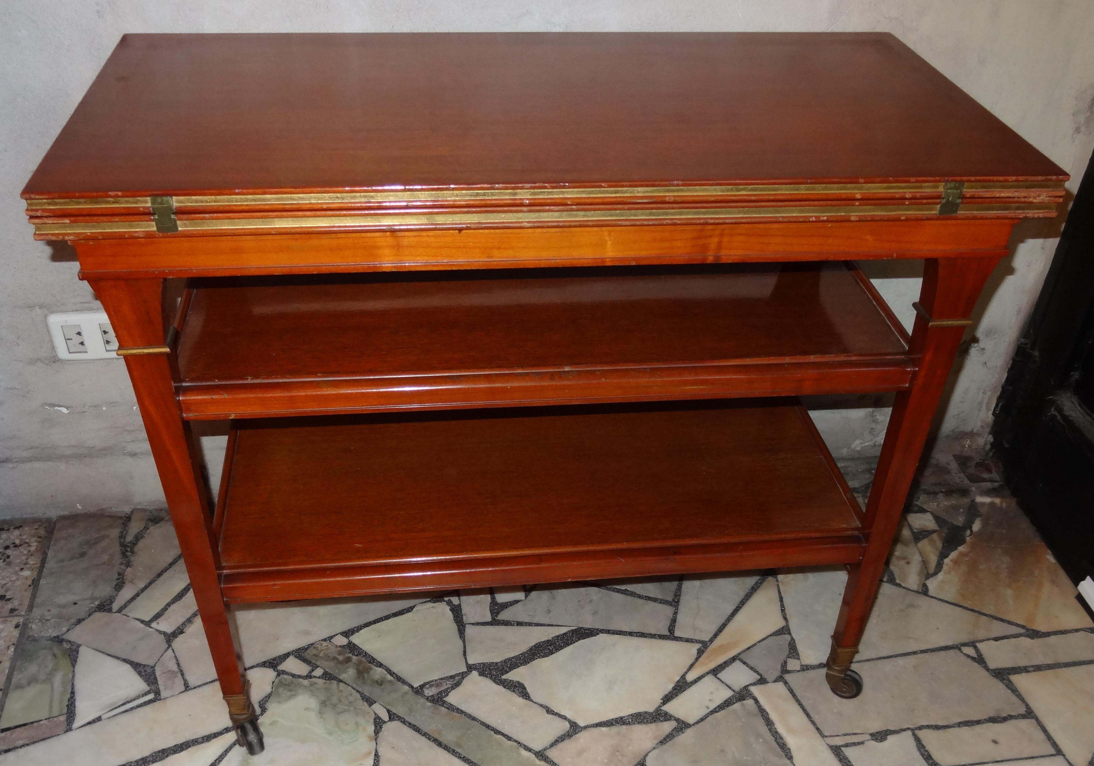 French Increible Book Table with Trays Style : Art Deco in Wood  France, 1920 For Sale
