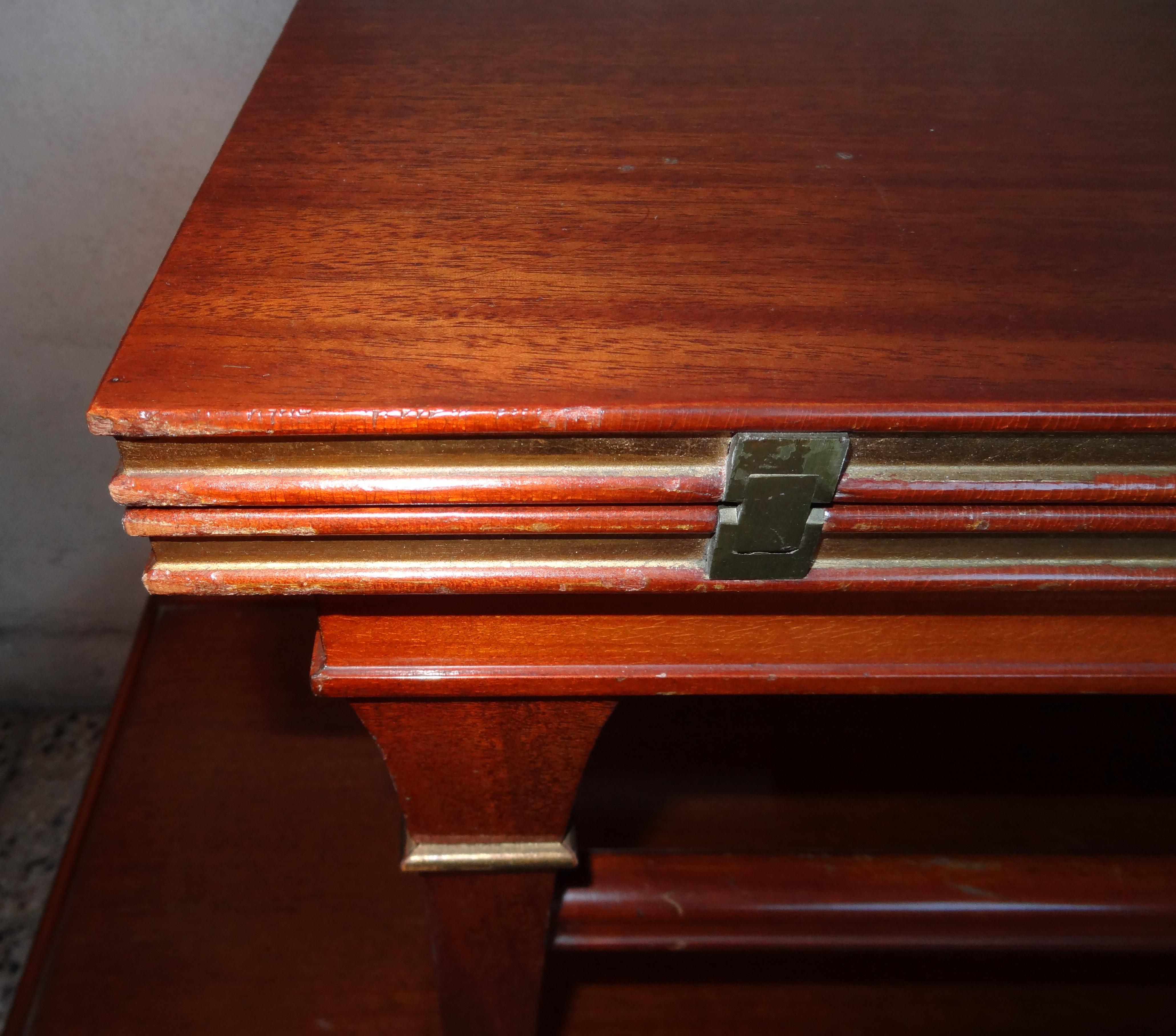 Early 20th Century Increible Book Table with Trays Style : Art Deco in Wood  France, 1920 For Sale