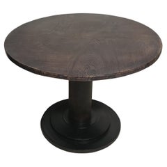 Antique Increible Table Art Deco in Pickled Oak Wood, France, 1920