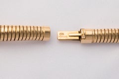 Incy Wincy - 1960s 18ct Gold Tubogas Collar with 9ct Gold Aquamarine Spider