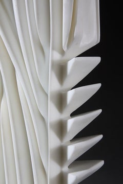 Indalecio Etchebarne Carrara Marble Bifurcus Sculpture Geometric Abstract Form