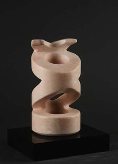 Indalecio Etchebarne Vertere Pink Portugal Marble Abstract Sculpture