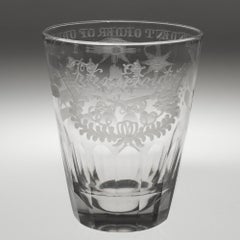 Independent Order of Oddfellows Engraved Tumbler c1839