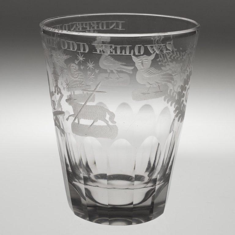Independent Order of Oddfellows gravierter Becher mit Gravur, um 1839 (Frühviktorianisch) im Angebot