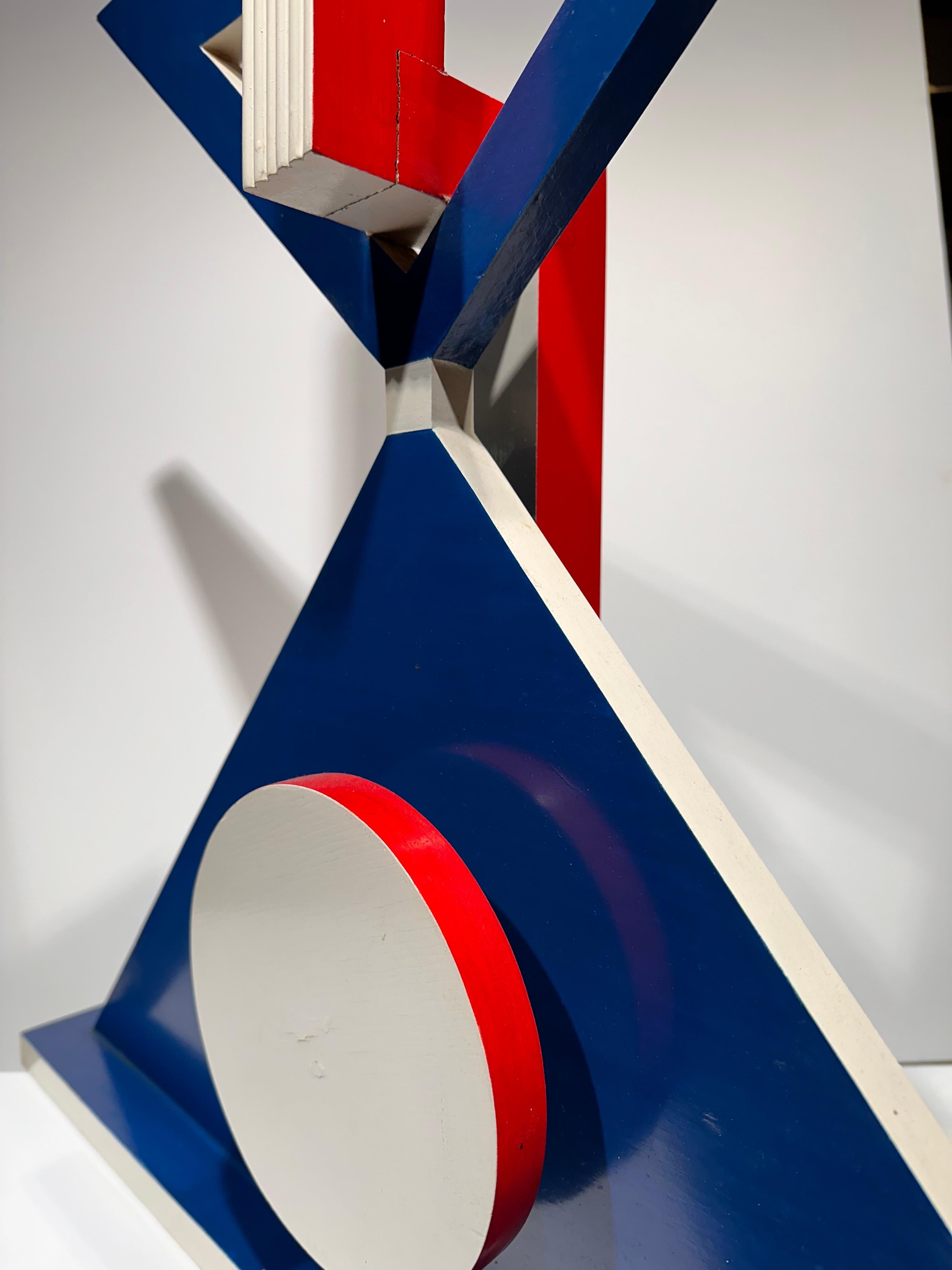 Inderjeet Sahdev (Canadian, b.1938) #9, 1974. Wood and polymer paint. Signed, dated, titled and numbered on base. Minor paint loss in various areas as depicted in detail photos. 

Although the piece is numbered 1/50, no further examples were