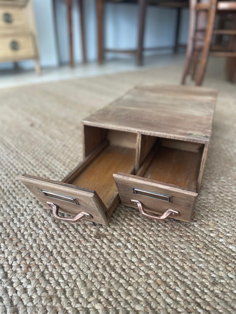 Index Card File in Oak For Sale 2