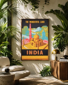 Indien 1957 Reise-Werbeplakat