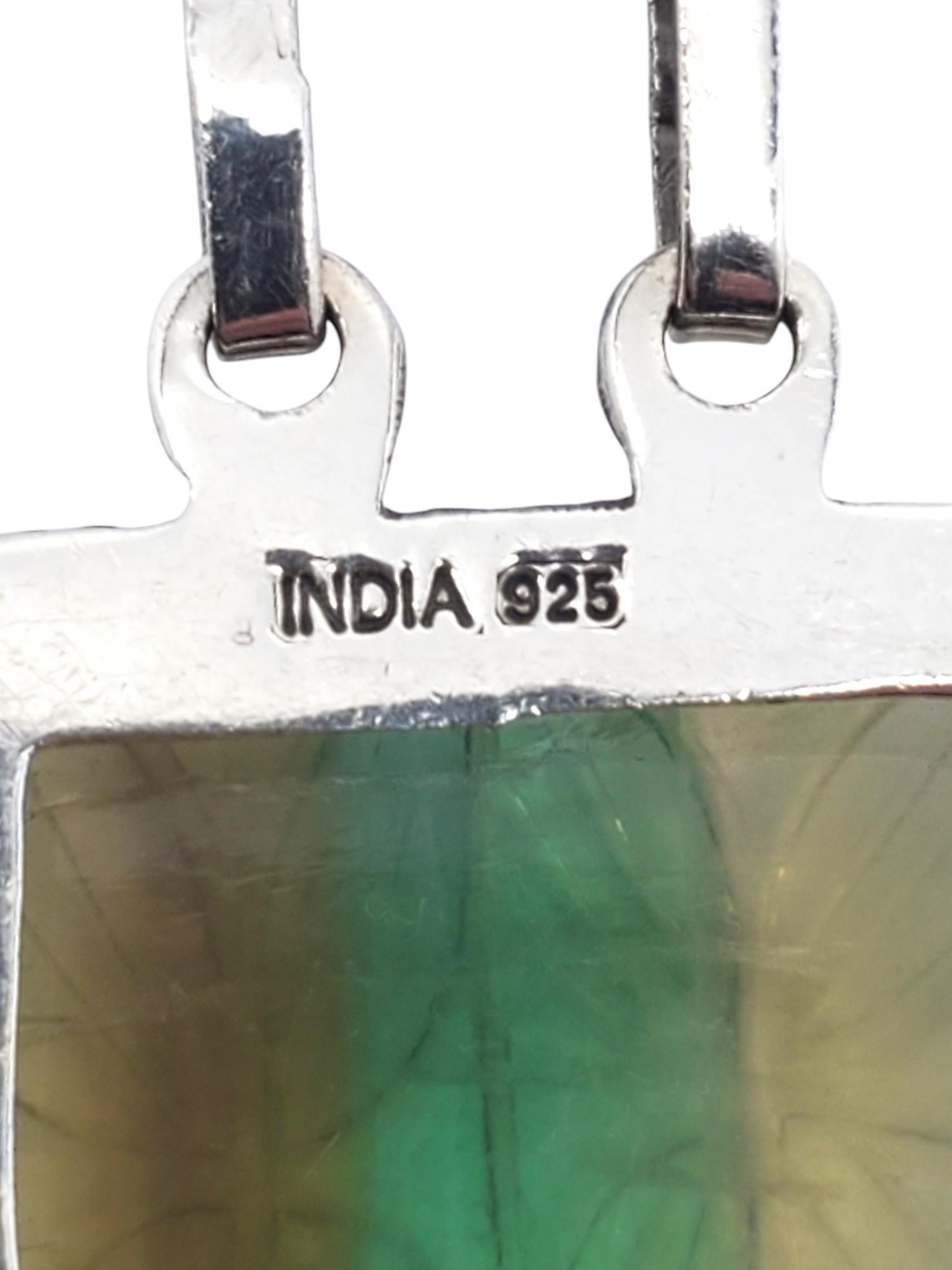 India 925 Bracciale a più pietre intagliate A Link #20880 in vendita 4
