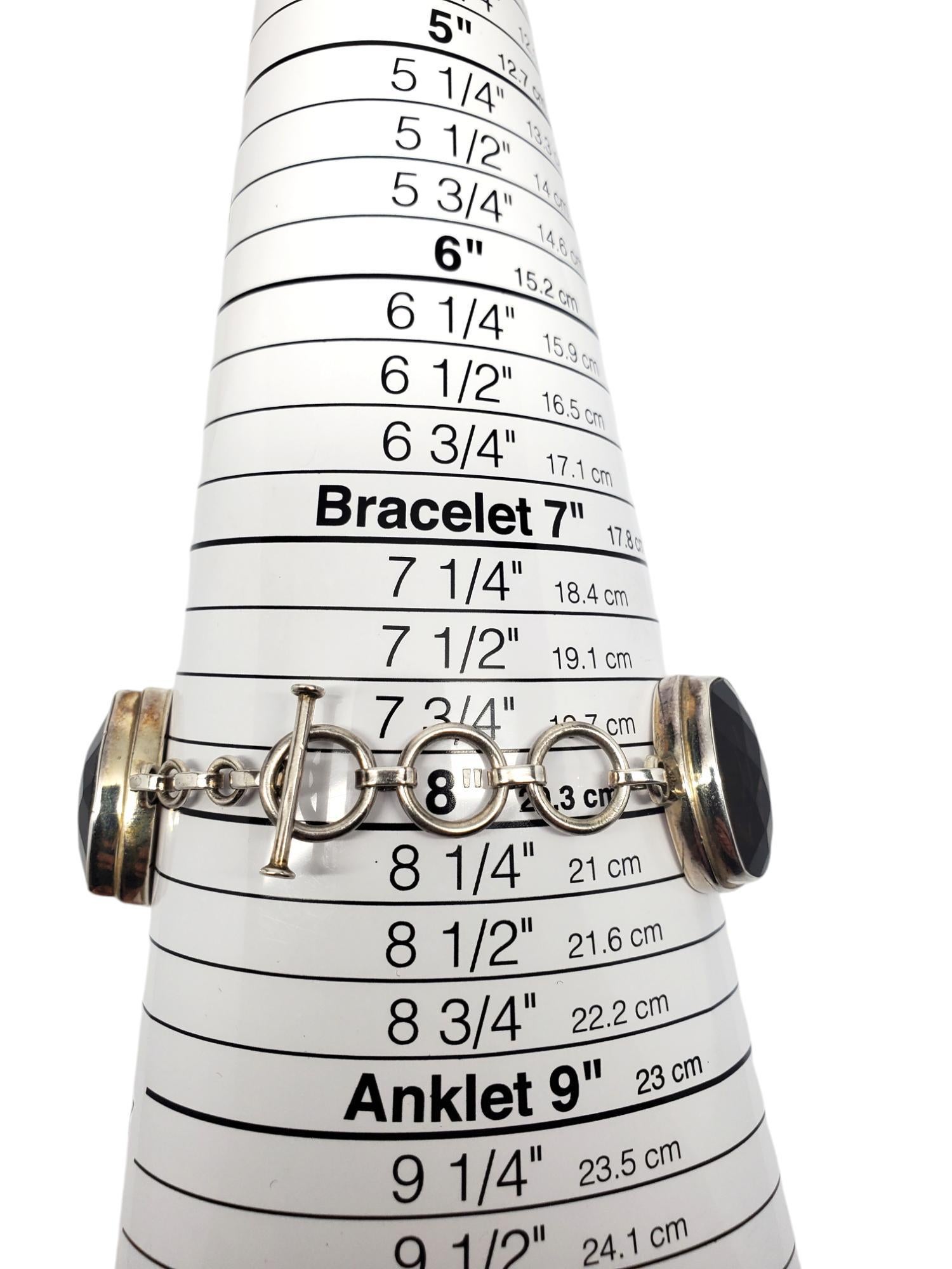 Inde 925 Large bracelet à charnière en pierres multiples Brown #20881 en vente 4