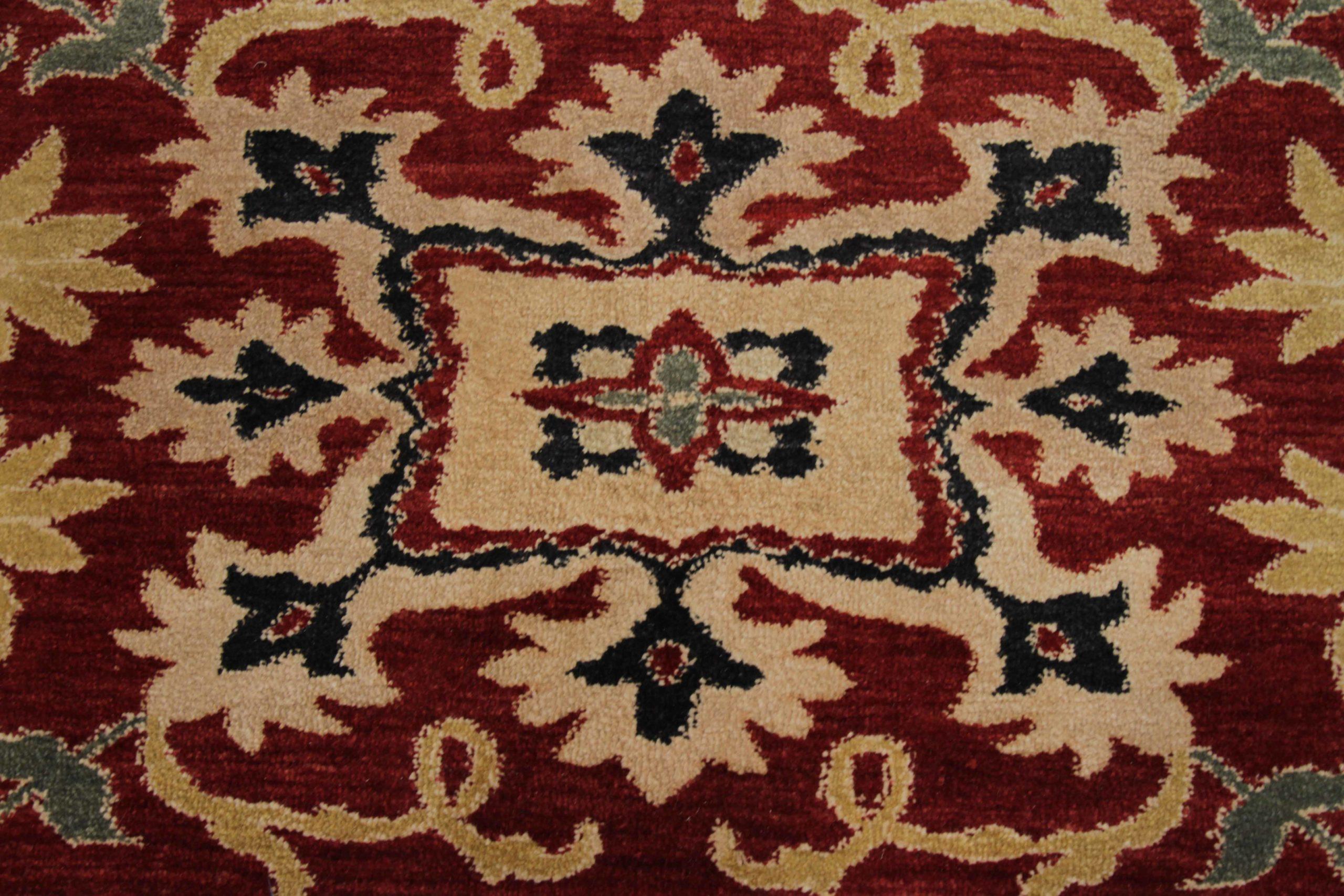 Indien Agra Over Size Teppich CIRCA 1990 - Wolle Elfenbein Rot Design - 90584 (20. Jahrhundert) im Angebot