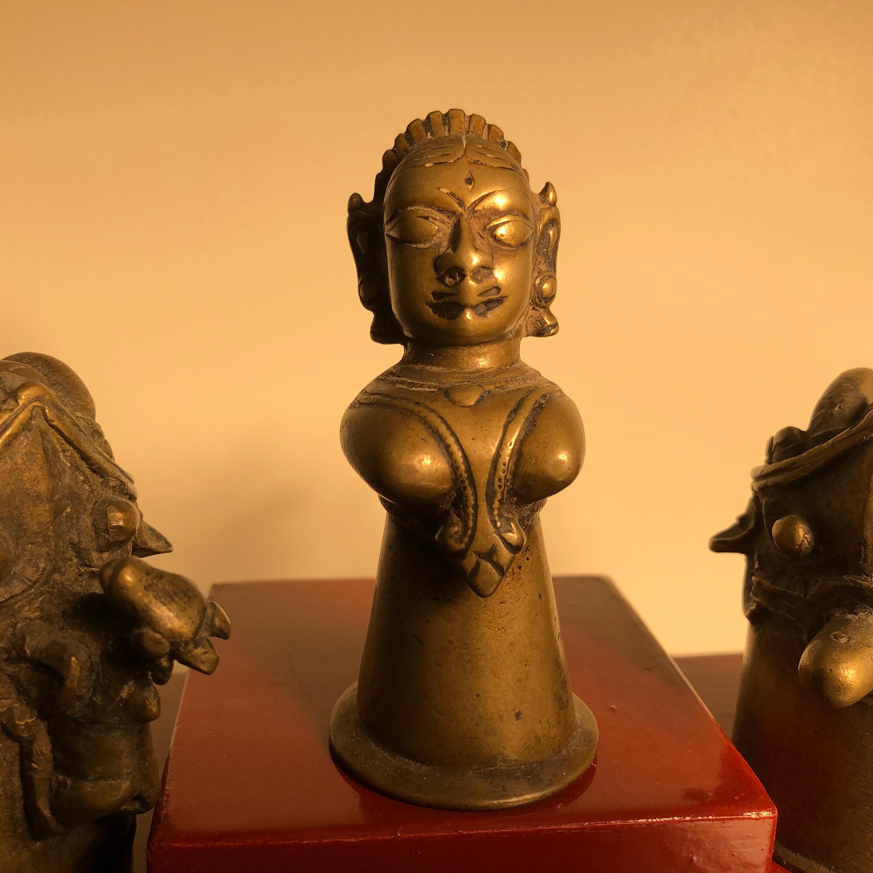 Cast India Antique Bronze Collection Six Beauties, Collected Mumbai, 1960s