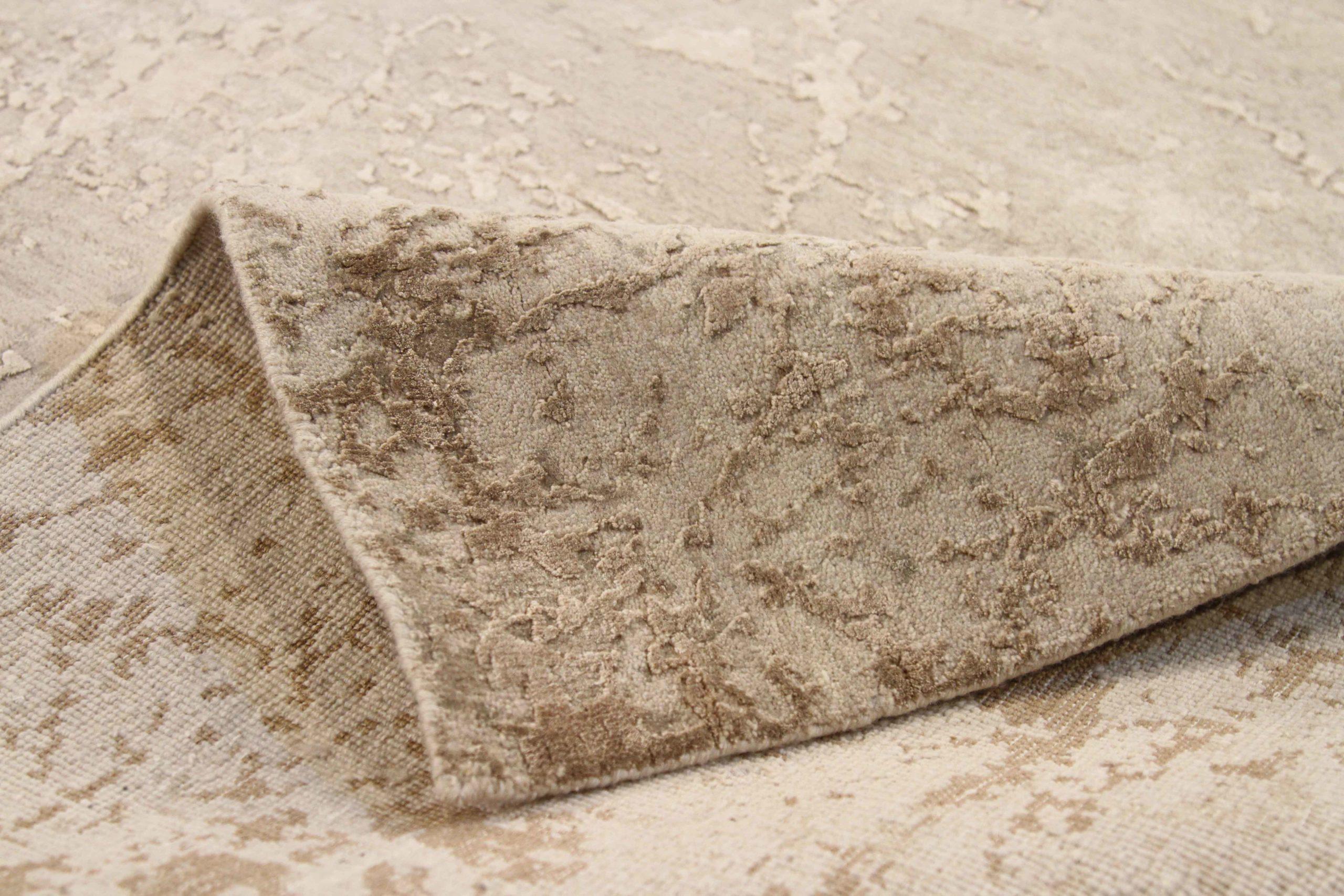 Indiano Tappeti dell'area dell'India in bianco antico e beige naturale, circa 1990 - 68105 in vendita